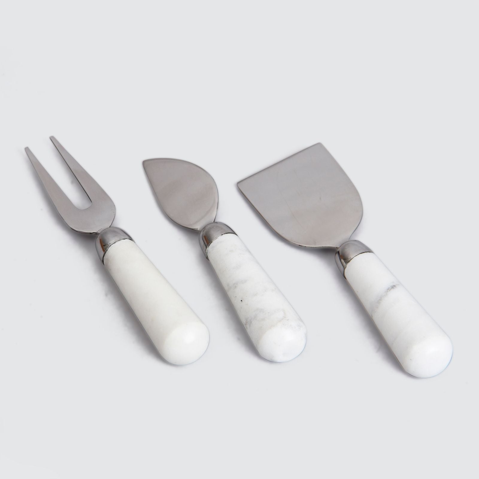 White & Gold Cheese Knife Set of 3